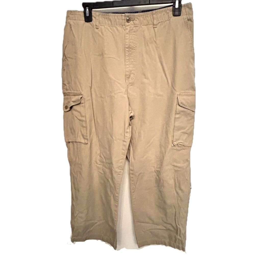Tommy Hilfiger Cargo Pants 38x30 Khaki Tan Classic Fit Workwear Utility Pants